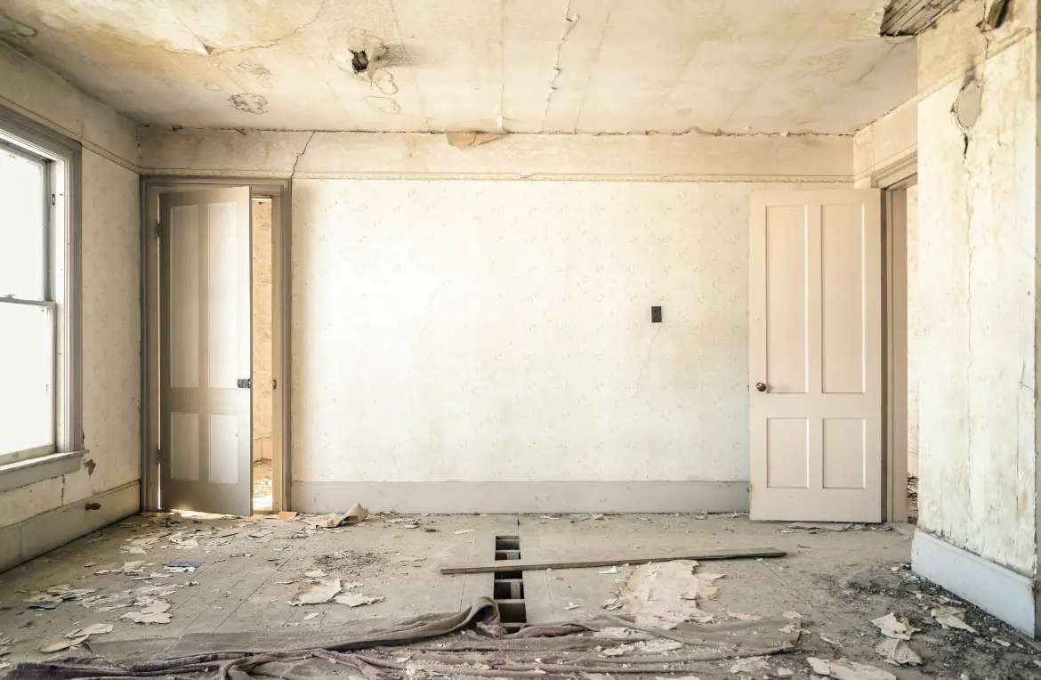 Waste disposal crew managing a cleanout project in Genoa